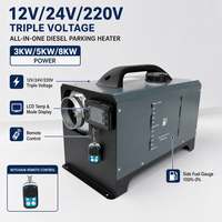 Chauffage de stationnement horizontal intégré 2kW 5kW 12V 24V pour voitures, camions, camping-cars, bus, SUV, caravanes, tentes, bateaux et motorhomes, à air et diesel