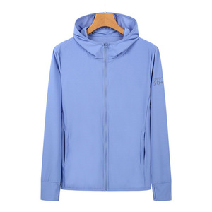 OEM ODM Custom Wholesale Summer <strong>Thin</strong> Breathable Lightweight Windproof <strong>Waterproof</strong> Outdoor Softshell Hooded <strong>Jacket</strong> for Men - Product Image 5