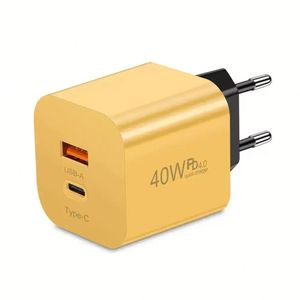 Portable Charger 40W A+<b>C</b> Power <b>Adapter</b> PD Wall Charger <b>Type</b> <b>C</b> Charging <b>USB</b>-<b>C</b> Charger for All Mobile Phones - Product Image 1