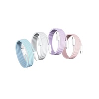 Câble USB-C vers C tressé en nylon coloré avec charge rapide 3A PD 60W et conducteur en cuivre pur pour iPhone 15