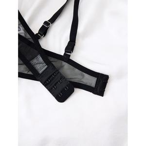 Ensemble de lingerie féminine sexy ultra-fine en dentelle brodée et voile transparent, nouvelle collection Europe et Amérique - Product Image 6