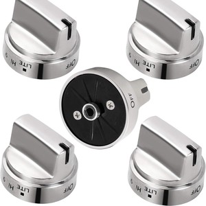 Juego de 5 Perillas de Repuesto para Estufa de Gas de Acero Inoxidable Ge, WB03X24818, Duraderas y Desmontables - Product Image 2