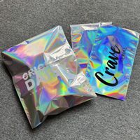Enveloppes d'expédition holographiques, sacs postaux brillants colorés en aluminium argenté, sacs de shopping personnalisés en polyéthylène pour vêtements