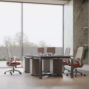 Postazione di Lavoro per 4 Persone con Pannello Divisorio, Scrivania Cubicolo per Ordini all'Ingrosso, Direttamente dalla Fabbrica - Product Image 2