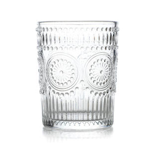 Taza de cristal para el hogar vintage y de alta belleza con flor de <span class=keywords><strong>sol</strong></span> y alivio del jugo de frutas - Product Image 1