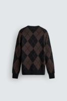 Pull décontracté en laine d'agneau, col rond, manches longues et bordures côtelées, pull pour homme