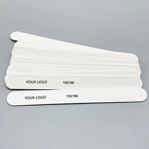 Premium Double Sided Emery Board Thin Nail Files Wooded Grit Manicure Pedicure Tool with Custom LOGO for Salons Beauty Supplies