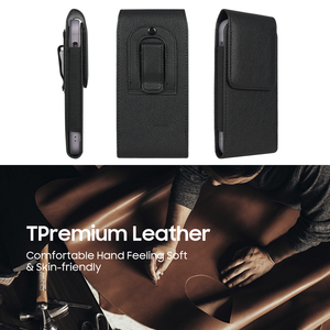 Étui en cuir PU à motif Litchi, étui avec clip de <span class=keywords><strong>ceinture</strong></span> pour téléphone de 4.7 à 6.9 pouces - Product Image 4