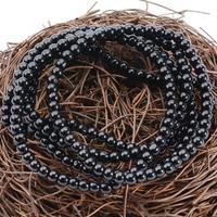 Bracelet en pierres naturelles classiques en gros, tourmaline noire 6mm 8mm 10mm, bijoux de mode unisexe en pierres précieuses