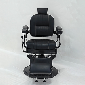 Business-style hair chair <b>adjustable</b> for <b>height</b> and reclining position suitable for use in hair salons for haircut styling - Product Image 3