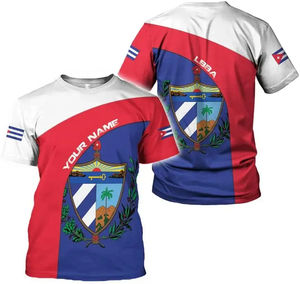 Camiseta con Logotipo Personalizado con Estampado de la Bandera de <span class=keywords><strong>CUBA</strong></span>, Envío <span class=keywords><strong>a</strong></span> <span class=keywords><strong>Cuba</strong></span>, Camiseta Transpirable de Verano Informal para Hombre - Product Image 2