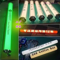 Boîte à lumière cylindrique en acrylique personnalisée, panneau publicitaire suspendu extérieur rond tendance, enseigne lumineuse pour bar