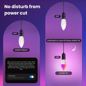 Lámpara LED Inteligente RGB LangYeao de 6W con WiFi, Control por Voz y App, Enchufe Europeo, Material de PC, Compatible con Android - Product Image 2