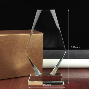 גביע קריסטל בהתאמה אישית עם חריטה של מילים, הדפסת UV על זכוכית K9, פרס קריסטל, לוחית הוקרה - Product Image 2