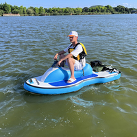 Bateau électrique gonflable flottant sur l'eau 700W, jet ski électrique gonflable