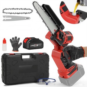 8 Inch Battery-Powered Electric Chainsaw 1000W 10m/s Chain Speed Handheld <b>Wood</b> <b>Cutting</b> <b>Tool</b> with 3-Year Warranty - Product Image 5