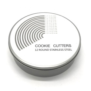 Thép không gỉ vòng tròn fondant khuôn mẫu cho bột bánh quy bánh ngọt Tiếng Anh bánh nướng xốp 14 Piece Vòng <span class=keywords><strong>Cookie</strong></span> <span class=keywords><strong>cutter</strong></span> <span class=keywords><strong>Set</strong></span> - Product Image 2