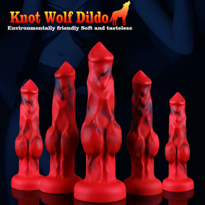 Nouvelle Texture loup <span class=keywords><strong>Dick</strong></span> Animal gode doux et réaliste épais pénis liquide Silicone adulte Sex Toy - Product Image 6