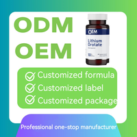 Supplément de capsules d'orotate de lithium de marque privée d'usine pour la mise au point de la mémoire et le soutien de l'humeur