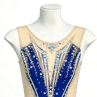 G076 Justaucorps de gymnastique rythmique professionnel orné de strass, robe de compétition, costume de patinage artistique personnalisé pour filles et femmes