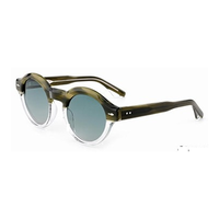 Lunettes de soleil polarisées rondes vintage en acétate, monture complète, unisexe, protection UV, design extérieur, colorées