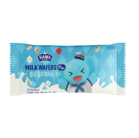 Mini gaufrettes au lait SAM, 1 boîte de 50 pièces, riches en calcium, sucrées et croustillantes, collation premium pour enfants, collation saine et bienfaisante