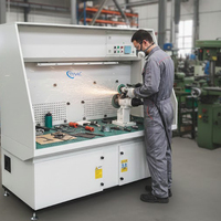 Table d'extraction industrielle à double poste avec filtre HEPA pour ponçage et polissage