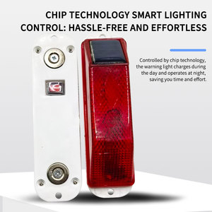 Projecteur de signalisation LED solaire extérieur à aimant puissant, en plastique de qualité supérieure, avec boîtier IP68, longue durée de vie, pour cônes de signalisation routière - Product Image 6