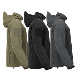 Veste tactique softshell pour homme, extensible dans 4 directions, légère, résistante à l'eau, à capuche, pour la randonnée <span class=keywords><strong>en</strong></span> plein air, 10 poches, OEM - Product Image 2