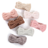 Vente en gros Microfibre Noeud Papillon Spa Bandeaux Personnalisé Femmes Maquillage Soins du Visage Élastiques pour les Cheveux pour le Lavage du Visage Douche