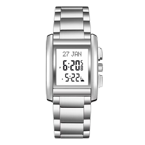 Montre de prière Azhan 2026 pour homme, montre rectangulaire en alliage, étanche, avec <span class=keywords><strong>direction</strong></span> de la <span class=keywords><strong>Qibla</strong></span> - Product Image 6