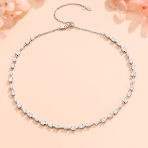 Collar de Plata 925 con Diamante de Corte Brillante de 11.45 Quilates, Prueba de Diamante Aprobada, Corte <span class=keywords><strong>en</strong></span> Gota de Agua, Ovalado, Cuadrado, VVS1, Moissanita, para Mujer - Product Image 3