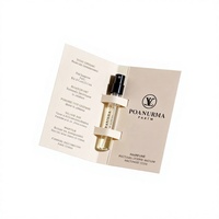 Carte porte-échantillon de parfum mini 2ml personnalisée, imprimée quadricolore, avec flacon pulvérisateur, en gros, gaufrage et dorure à chaud
