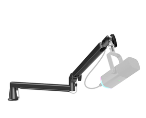 AS17S 조절 가능한 로우 프로파일 알루미늄 마이크 붐 암 데스크 마운트 클램프 마이크 암 스탠드 케이블 관리 게임 팟캐스트용 - Product Image 1