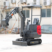 Mini Excavadora de 600 kg con Motor Euro5, Bomba PLC, Totalmente Hidráulica, para Uso en Huertos y Jardines