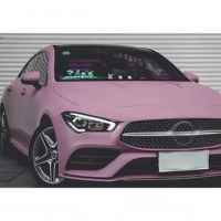 Vinyle de recouvrement automobile PET PVC moulé, finition mate, toucher doux, résistant aux rayures, rose latte, 1.52X16M/5X55FT, vente en gros, direct usine