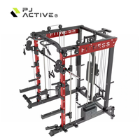 PINJIAN Appareil de Musculation Smith Multifonctionnel pour Usage Commercial, Équipement de Musculation Complet pour Salle de Sport à Domicile