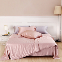 Housse de couette en soie luxueuse confort 19momme, draps en soie mûre, ensemble de literie