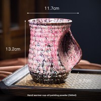 Mug Penghangat Tangan Keramik 18oz Kapasitas Besar untuk Kopi & Teh Desain Minimalis Modern Menjaga Tangan Tetap Hangat Penghangat Tangan yang Nyaman