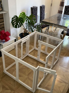 Enclos <span class=keywords><strong>de</strong></span> jeu transparent pour animaux <span class=keywords><strong>de</strong></span> compagnie, grand format, pour petits chiens, chiots et lapins, enclos intérieur moderne, portable - Product Image 4