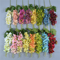 Vente en gros Fleur de delphinium artificielle Soie Décoration de la maison Ameublement Fleur de delphinium