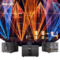 Projecteur laser RGB 3W SHEHDS avec effet d'animation, contrôle DMX512 ILDA, éclairage de scène extérieur pour DJ, club, concert, fête