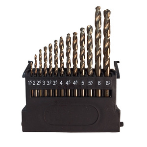 HUAZHICHUN Metric M42 8% Twist Titanium Nitrida Cobalt Bor Bits <span class=keywords><strong>Set</strong></span> untuk Stainless Steel dan Logam Keras (1.5Mm-6.5Mm/13Pcs) - Product Image 1
