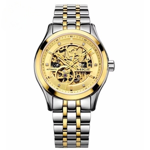 50 Montres automatiques de luxe à cadran rond ajouré, design squelette, personnalisables avec logo, pour affaires et mode, montres mécaniques habillées - Product Image 2