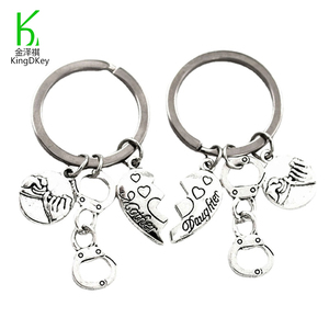 Phong Cách Mới Kim Loại Cặp Đôi Keyring Còng Tay Mặt Dây Chuyền Bạn Bè Lưu Niệm <span class=keywords><strong>Key</strong></span> Chain Phong Cách Còng Tay <span class=keywords><strong>Keychain</strong></span> - Product Image 2