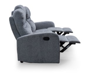 Modern Gray Fabric Manual Recliner <b>Sofa</b> Three Seater Upholstered Lounge Couch For Living Room Home Furniture - Product Image 4