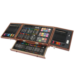 Set de Arte Chiyuan de 138 Piezas en Caja de Madera con Pinceles, Lápices, Crayones y Colores para Dibujar y Pintar, Ideal para Regalo - Product Image 1