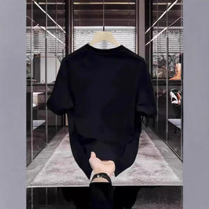 T-shirt à manches courtes pour garçons, tendance estivale, imprimé hip-hop américain, coton respirant, nouveau col rond, hauts polyvalents pour hommes - Product Image 2