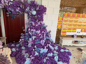 Camino de mesa floral largo, perfecto para bodas rústicas, banquetes y decoración de mesas para eventos. - Product Image 2