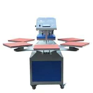Guangdong Factory Full Color Leather Stamping Flatbed Sublimation Blank 6 Platen Carousel Heat Press Machine